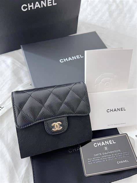 chanel tri fold wallet|chanel classic small wallet.